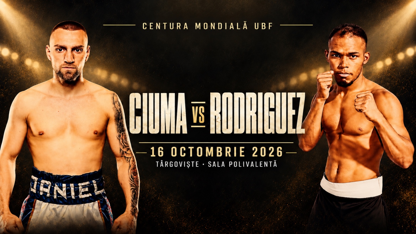 Ion Daniel Ciuma and Enmanuel Rodriguez meet for the vacant UBF World Super Middleweight Championship in Târgoviște, Romania, on October 16, 2026.